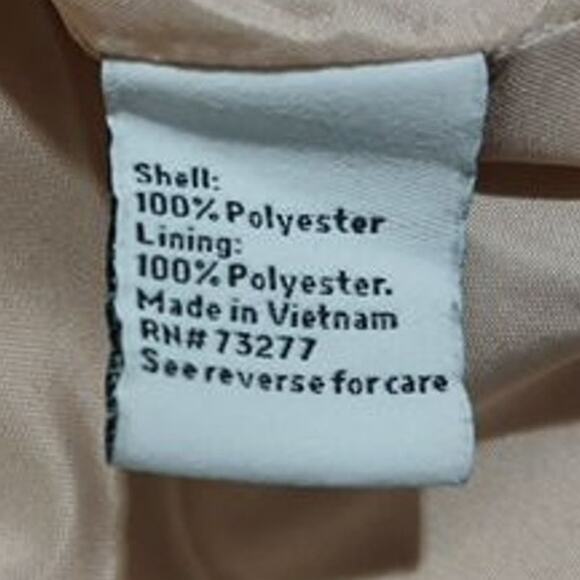 Nine West XXL Moto Jacket Elastic Hem Cream Windbreaker Lightweight Full-Zip - Picture 10 of 11